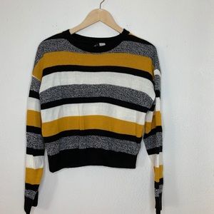 Gold and black striped sweater